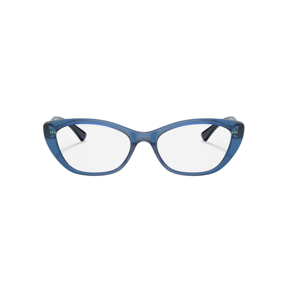 VOGUE 5425 - Xena Optic - Model Code: VO5425B 2988 52-17 Frame shape: Cat eye Front color: Transparent Blue Lens color: Demo Lens Frame material: Nylon & Propionate - Eyeglasses VOGUE