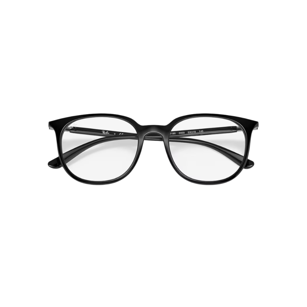 RAY BAN 7190 - Xena Optic - Model code RB7190 2000 51-19 Frame description: Frame Shape: Square Frame color: Polished Black Frame material: Injected Temple color: Black Lens information: Lens color: Clear Size: 51 19mm Lens height: 42.9mm Temple Length: 140m Face coverage: Face coverage: Petite Bridge & nose pads: High Bridge Fit - Eyeglasses Ray Ban