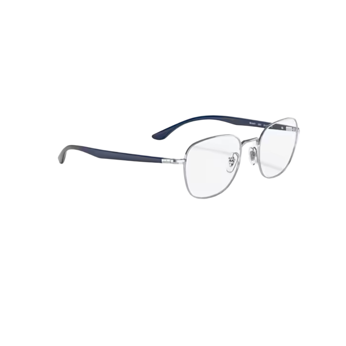 RAY BAN 6477 - Xena Optic - MODEL CODE RB6477 2501 49-19 FRAME DESCRIPTION: FRAME SHAPE: Square FRAME COLOR: Polished Silver FRAME MATERIAL: Metal TEMPLE COLOR: Silver LENS INFORMATION: LENS COLOR: Clear PRODUCT DIMENSIONS: SIZE: 49 19mm LENS HEIGHT: 42.4mm TEMPLE LENGTH: 145mm FACE COVERAGE: FACE COVERAGE: Petite GEOFIT: Adjustable Nose Pads - Eyeglasses Ray Ban