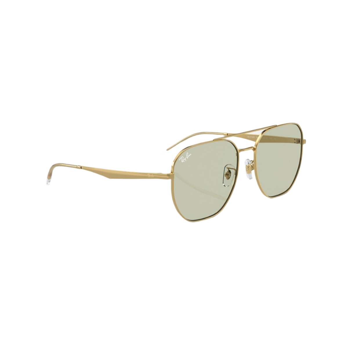 RAYBAN 3724 - Xena Optic - Frame description Frame Shape: Irregular Frame color: Polished Arista Gold Frame material: Metal Temple color: Arista Gold Lens information Lens color: Light Green Treatment: Solid Color Product dimensions Hinge to hinge: 143mm Lens height: 52.6mm Bridge width: 59 18mm Temple Length: 145mm Fitting Fitting: Wide Geofit: Low Bridge Fit - Sunglasses Ray Ban
