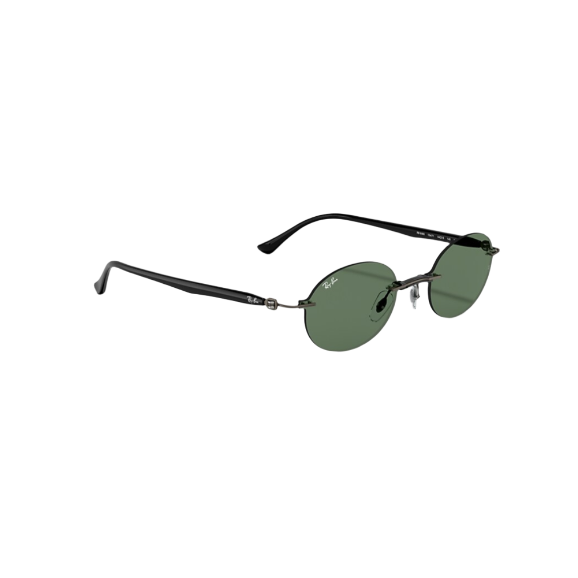 RAYBAN 8060 - Xena Optic - Frame description Frame Shape: Oval Frame color: Matte Gunmetal Frame material: Titanium Temple color: Gunmetal Lens information Lens color: Green Treatment: Solid Color Product dimensions Hinge to hinge: 133mm Lens height: 37.5mm Bridge width: 54 15mm Temple Length: 140mm Fitting Fitting: Narrow Geofit: High Bridge Fit - Sunglasses Ray Ban