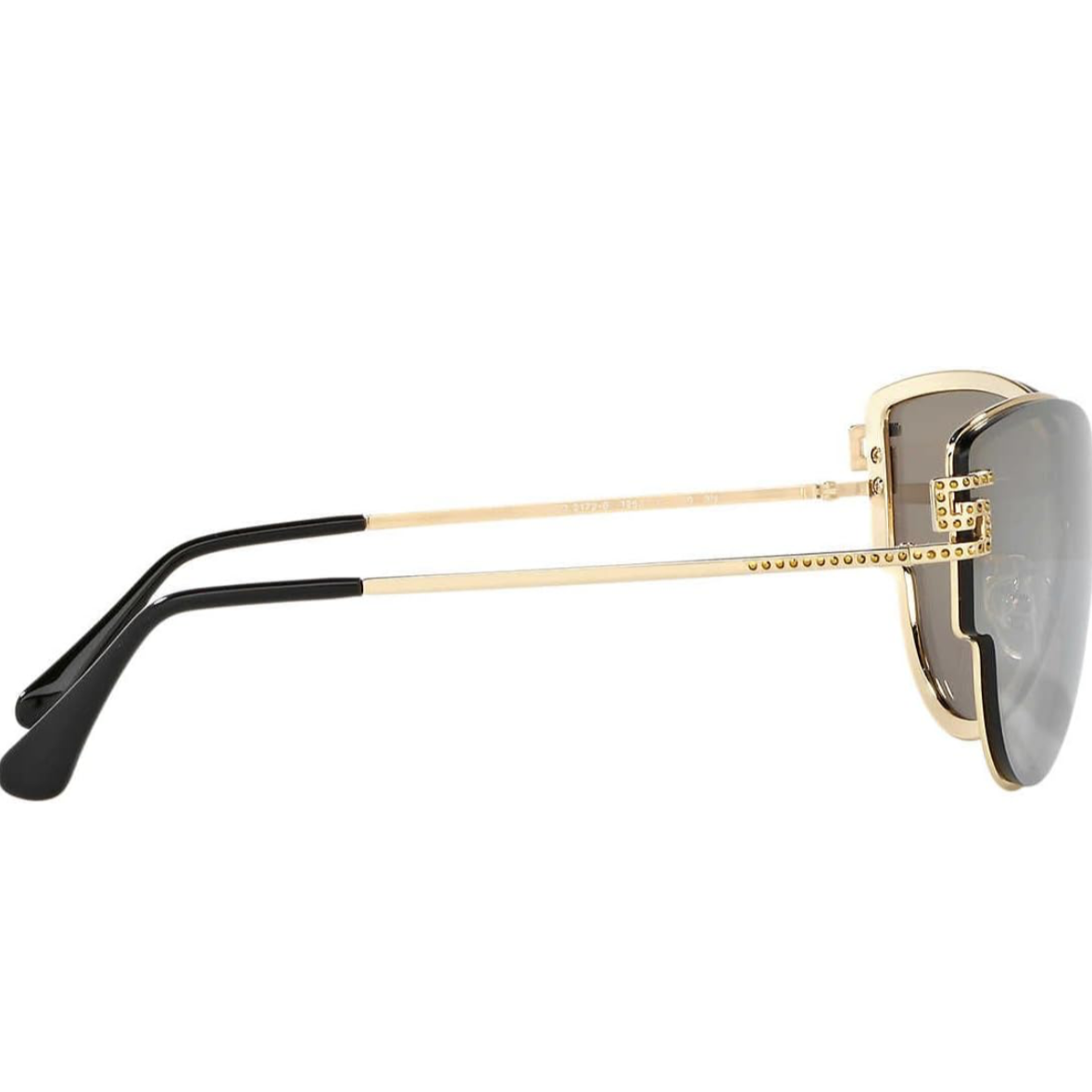 VERSACE 2172-B - Xena Optic - Frame Shape: Cat EyeTemples material: PlasticFront material: MetalLens material: PlasticLens color: Light Brown mirror goldFront color: GoldFrame color: Pale gold - Sunglasses VERSACE