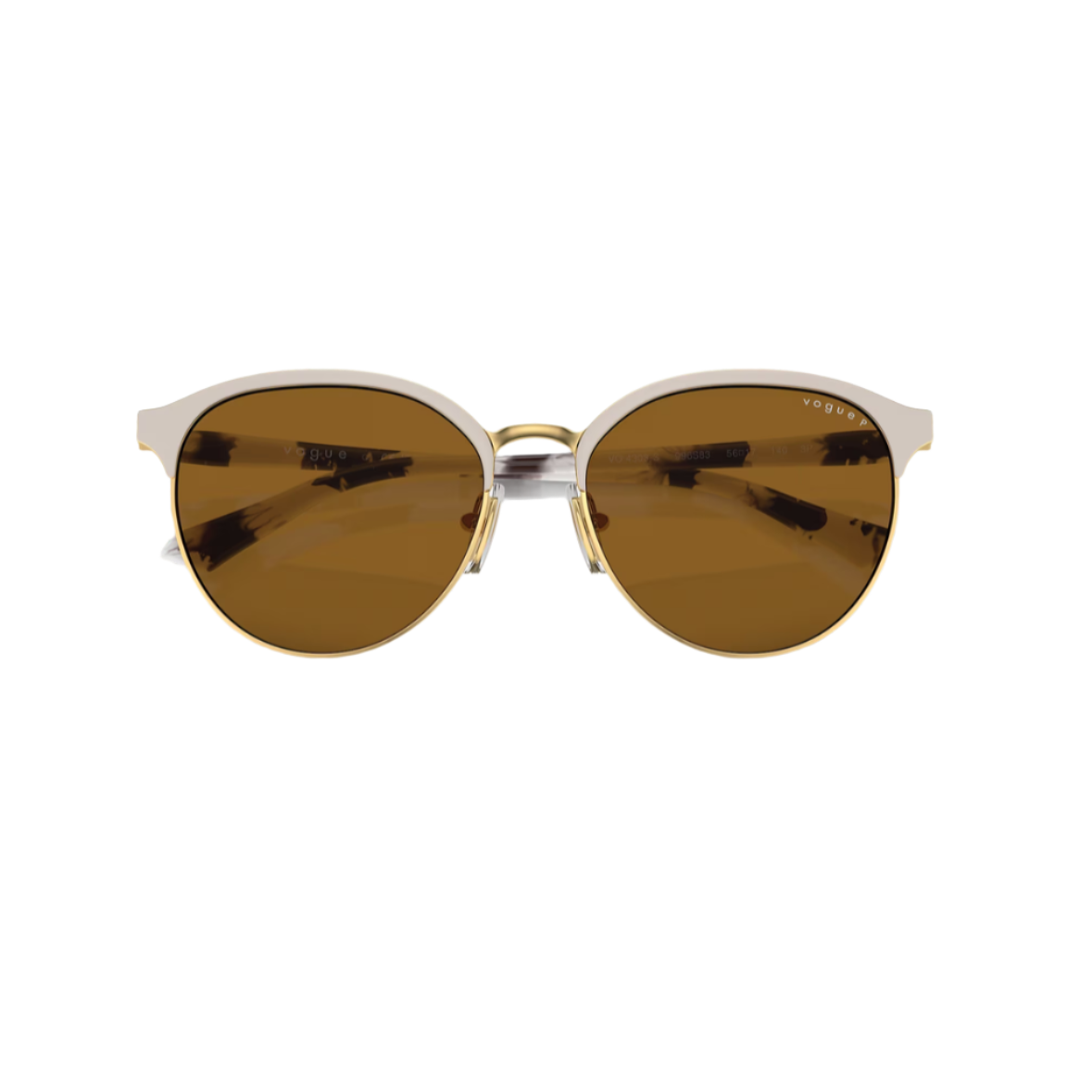 VOGEU 4303 - Xena Optic - Model Code: VO4303S 996S8356-17 Frame shape: Irregular Front color: Top Matte Beige/gold Lens color: Dark Brown Polar - Polarized Frame material: Nylon & Propionate - Sunglasses VOGUE