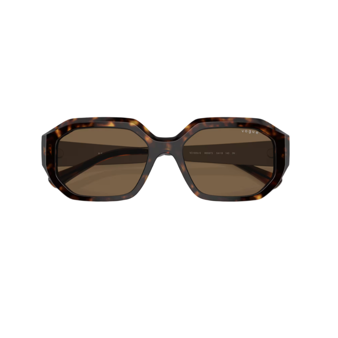 VOGUE 5554 - Xena Optic - Model Code: VO5554S W6567354-18 Frame shape: Irregular Front color: Dark Havana Lens color: Dark Brown Frame material: Metal - Sunglasses VOGUE