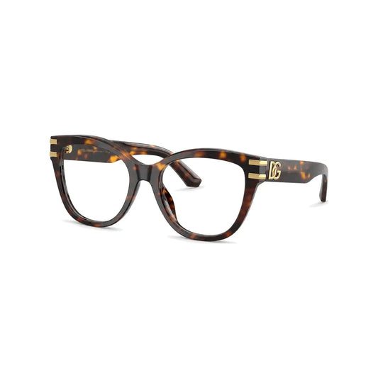 Dolce & Gabbana DG3418 Brown eyeglasses – 45-degree view