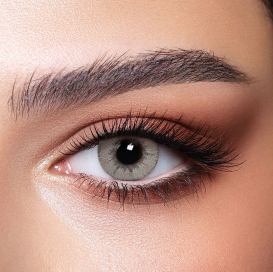 GRAY CARAMEL - Xena Optic - Monthly Contact Lens Medical and Cosmetic Lens Bio compatible elements making the lens soft & comfortable throughout the day High Water retention that allow high oxygen permeability Ideal for eye dryness High Definition design & UV blocker USA materials FDA & CE approved - Contact Lenses BELLA 