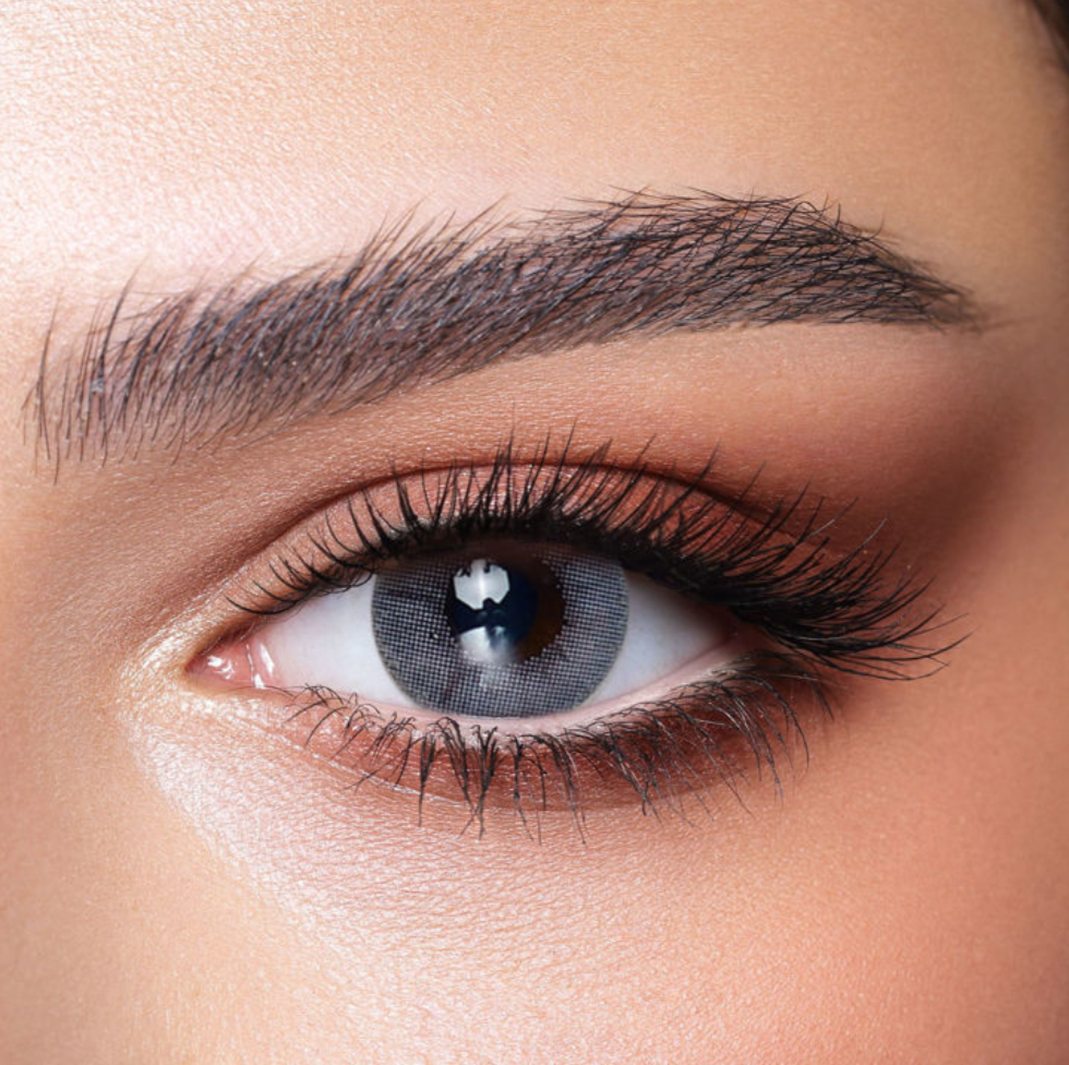 BLUISH GRAY - Xena Optic - Medical and CosmeticLens Bio compatible elements making the lens soft & comfortable throughout the day High Water retention that allow high oxygen permeability Ideal for eye dryness High Definition design & UV blocker USA materials FDA & CE approved - Contact Lenses BELLA 