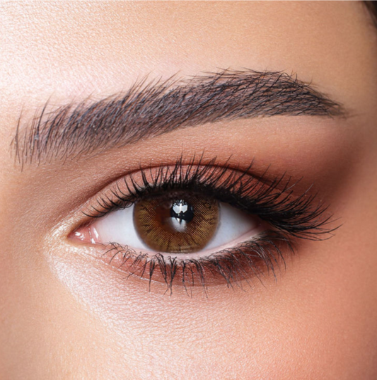 HAZEL HONEY - Xena Optic - Medical and Cosmetic Lens Bio compatible elements making the lens soft & comfortable throughout the day High Water retention that allow high oxygen permeability Ideal for eye dryness High Definition design & UV blocker USA materials FDA & CE approved - Contact Lenses BELLA 