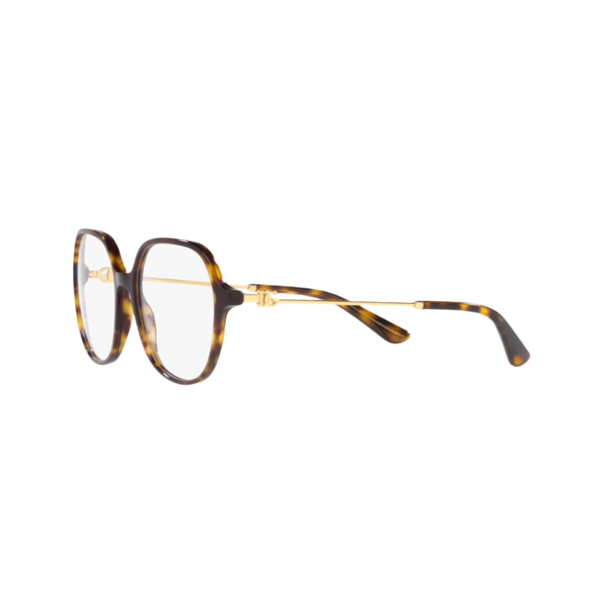 DOLCE AND GABBANA 3364 - Xena Optic - Frame Shape: Round Frame color: Tortoise Temple color: Gold - Eyeglasses DOLCE AND GABBANA 