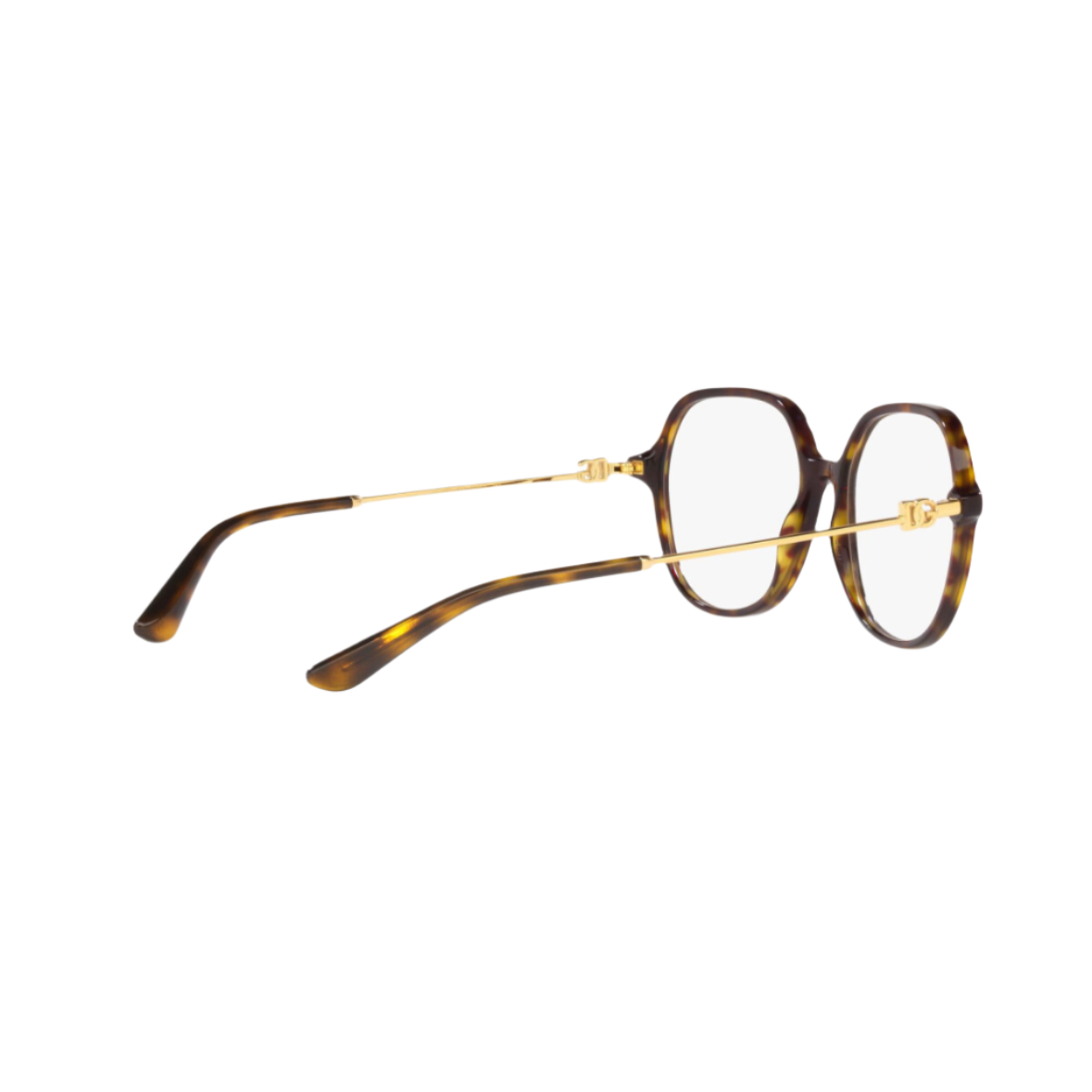 DOLCE AND GABBANA 3364 - Xena Optic - Frame Shape: Round Frame color: Tortoise Temple color: Gold - Eyeglasses DOLCE AND GABBANA 