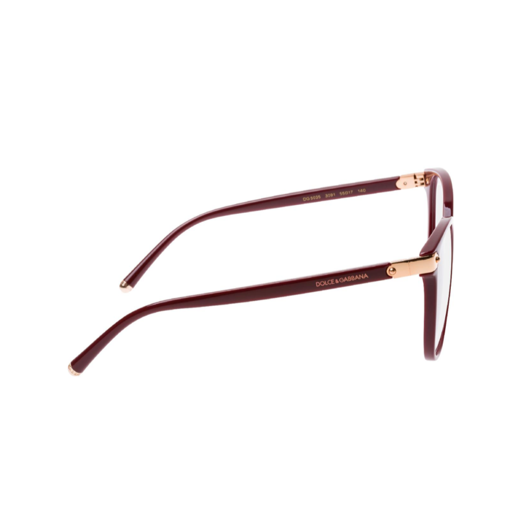 DOLCE AND GABBANA 5035 - Xena Optic - Frame shape: Butterfly Frame Material: Acetate Frame color: Bordaux - Eyeglasses DOLCE AND GABBANA 