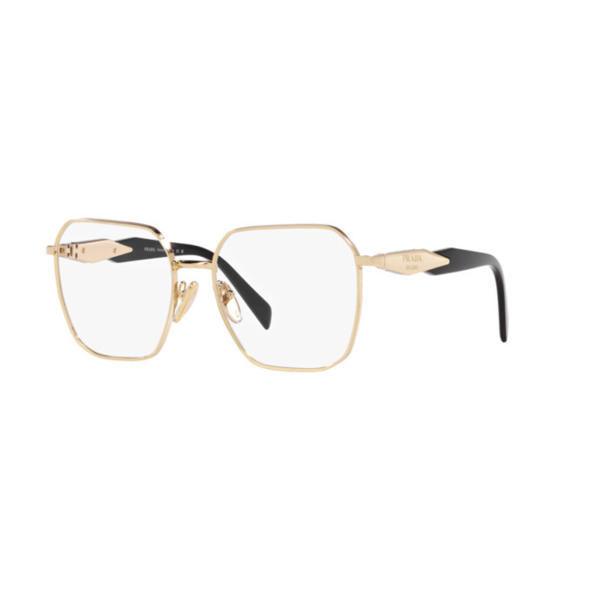 PRADA VPR 56Z - Xena Optic - Frame Shape: Square Frame Type: Encircled Frame Material: Metal Frame Color: Gold - Eyeglasses PRADA 