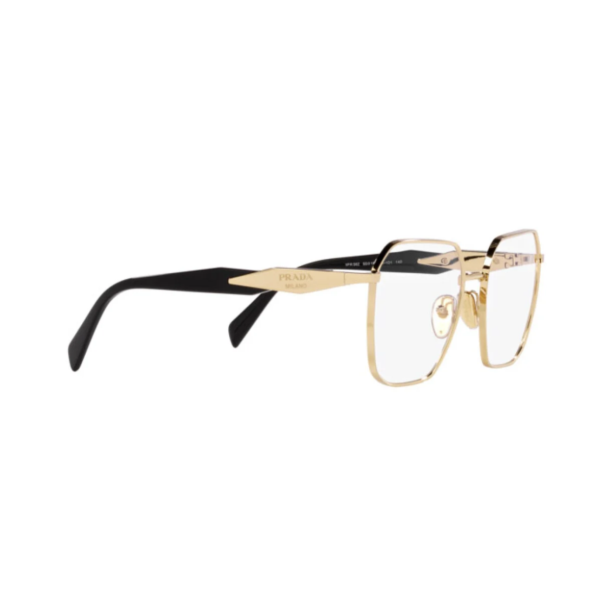 PRADA VPR 56Z - Xena Optic - Frame Shape: Square Frame Type: Encircled Frame Material: Metal Frame Color: Gold - Eyeglasses PRADA 