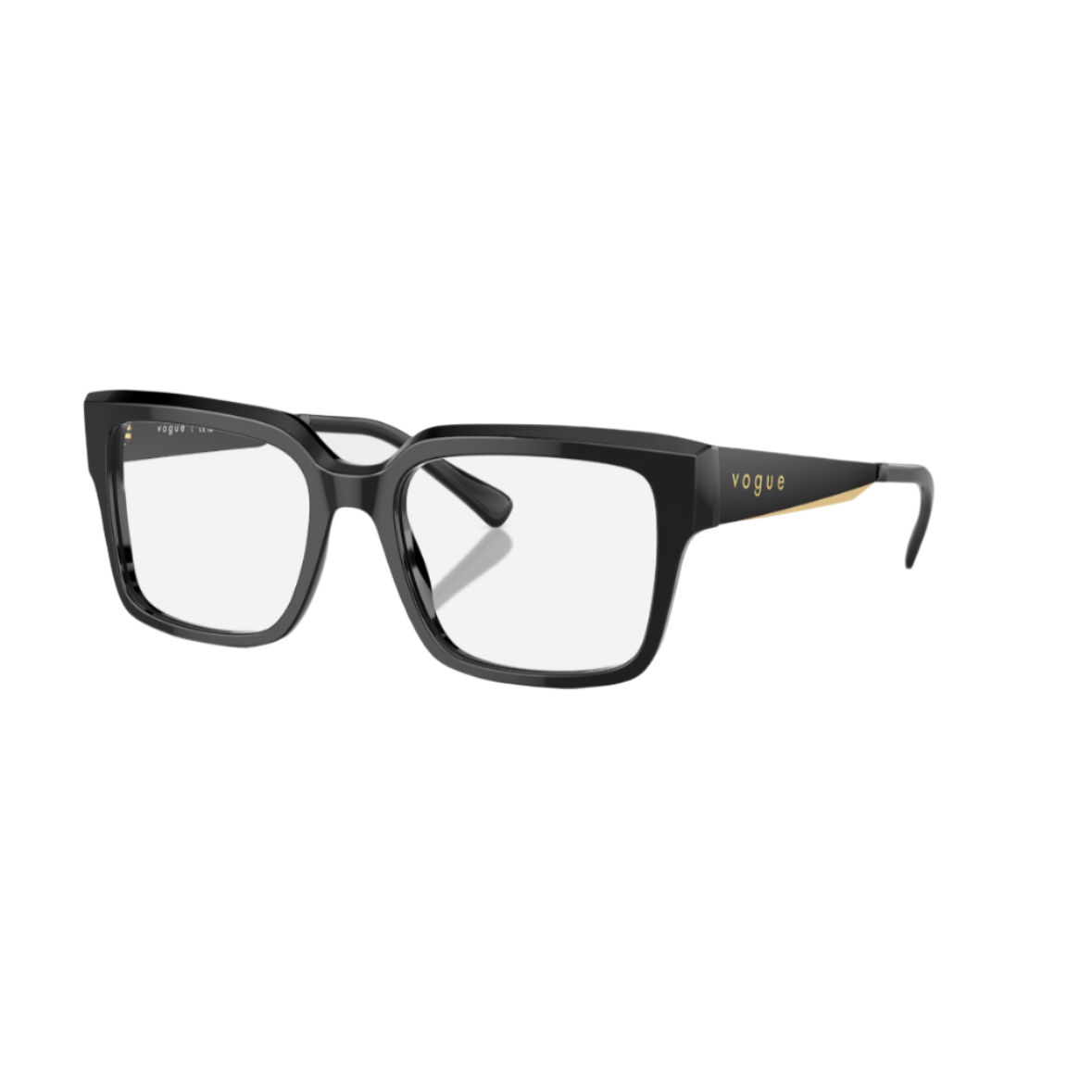 VOGUE 5559 - Xena Optic - Model Code: VO5559 W4451-18 Frame shape: Soft Rectangle Front color: Black Lens color: Clear Lens Frame material: Metal - Eyeglasses VOGUE 