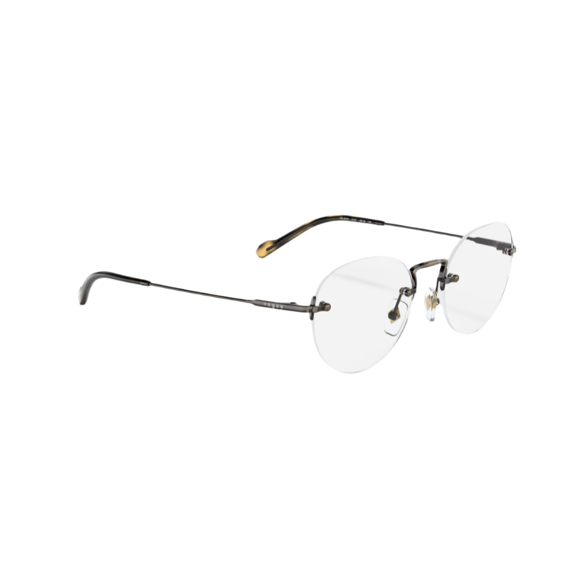 VOGUE 4218 - Xena Optic - Model Code: VO4218 5137 49-19 Frame shape: Round Front color: Tortoise Lens color: Demo Lens Frame material: Metal - Eyeglasses VOGUE 