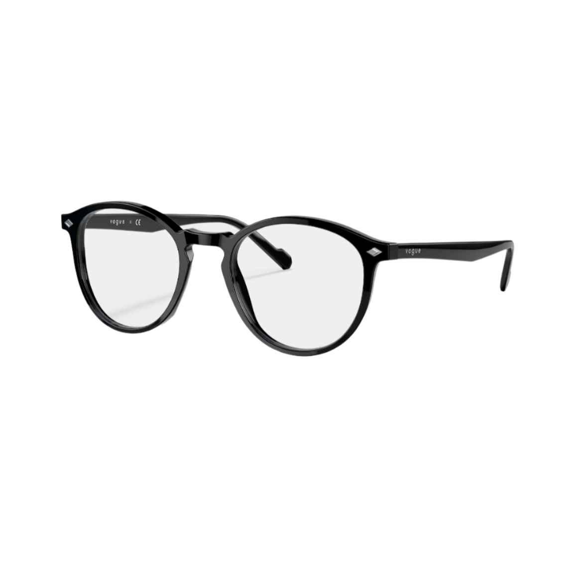 VOGUE 5367 - Xena Optic - Model Code: VO5367 W44 48-20 Frame shape: Round Front color: Black Lens color: Demo Lens Frame material: Acetate - Eyeglasses VOGUE 