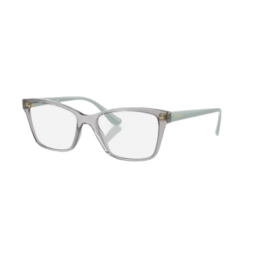 VOGUE 5420 - Xena Optic - Model Code: VO5420 2726 51 Frame shape: Rectangle Front color: Transparent Grey Temple color: Baby Blue Lens color: Demo Lens Frame material: Injected - Eyeglasses VOGUE 