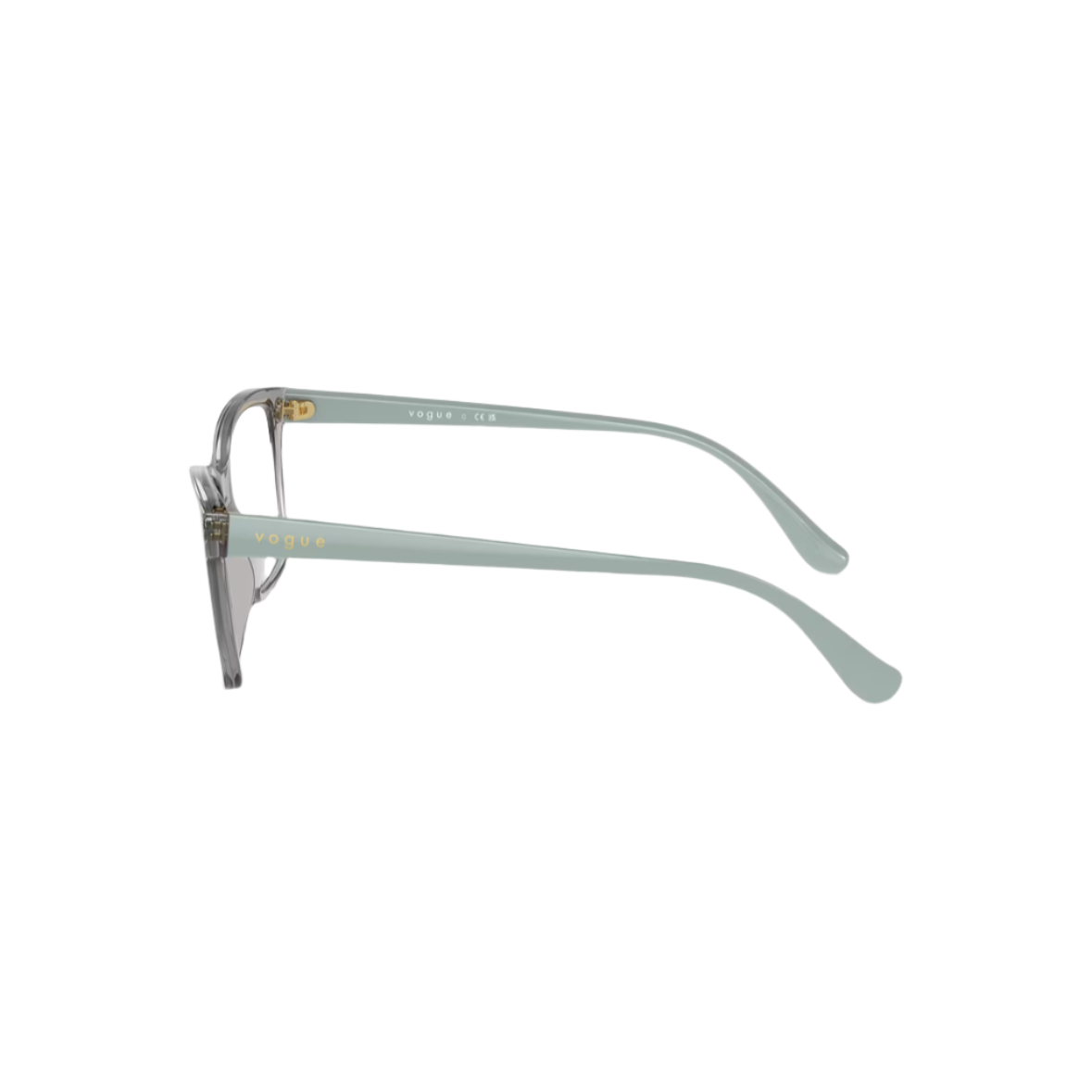 VOGUE 5420 - Xena Optic - Model Code: VO5420 2726 51 Frame shape: Rectangle Front color: Transparent Grey Temple color: Baby Blue Lens color: Demo Lens Frame material: Injected - Eyeglasses VOGUE 