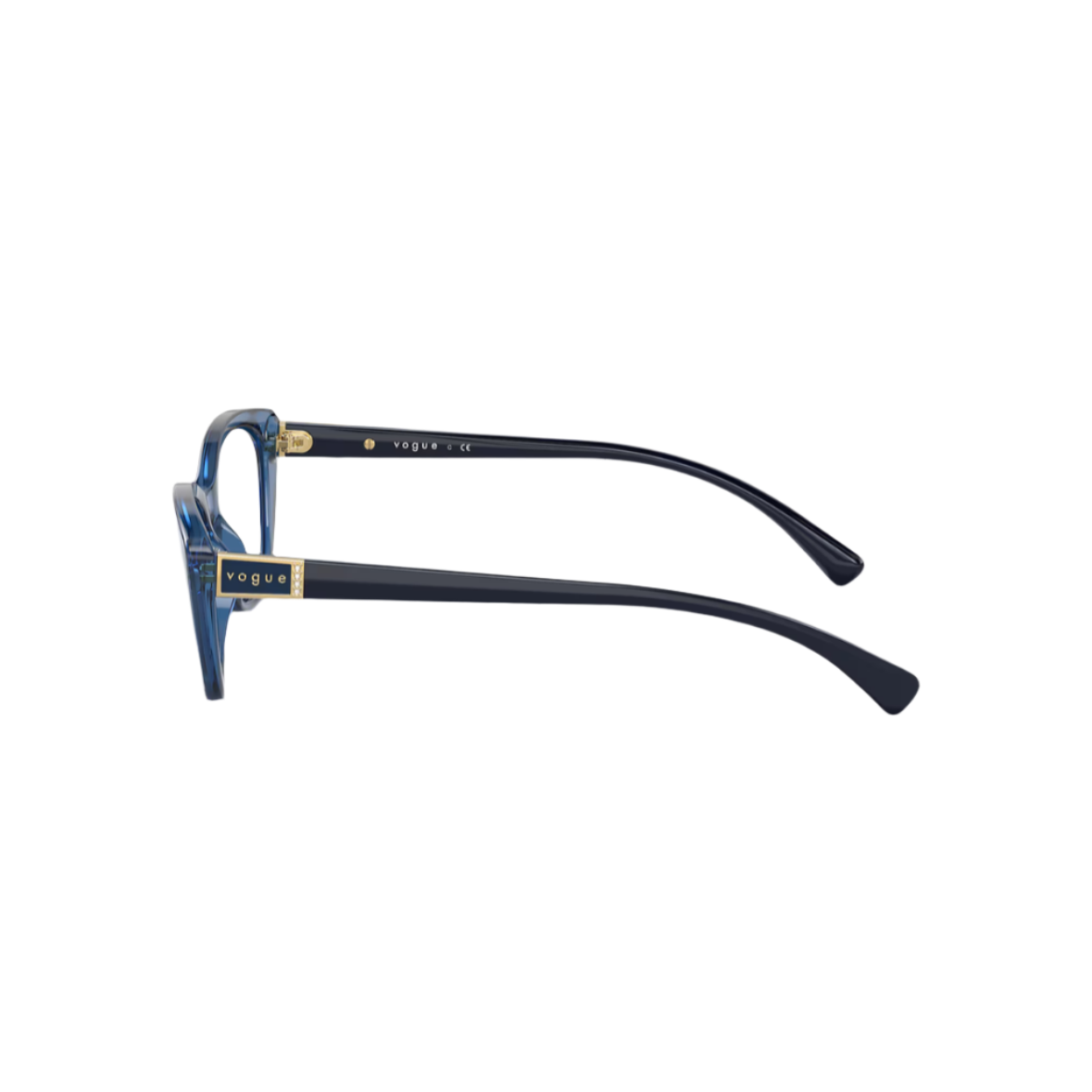 VOGUE 5425 - Xena Optic - Model Code: VO5425B 2988 52-17 Frame shape: Cat eye Front color: Transparent Blue Lens color: Demo Lens Frame material: Nylon & Propionate - Eyeglasses VOGUE 