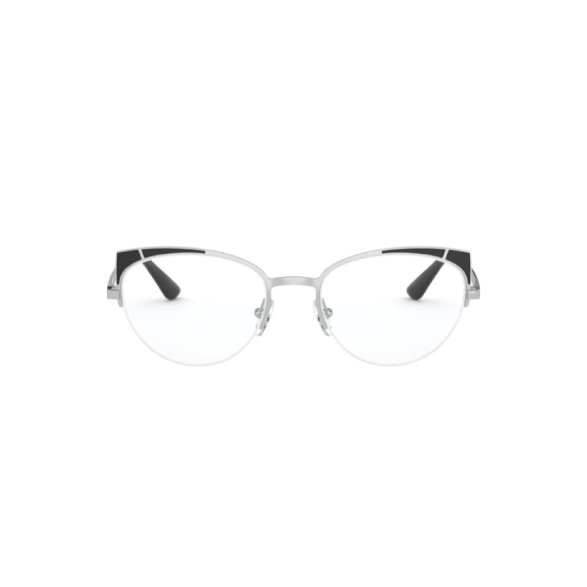 VOGUE 4153 - Xena Optic - Model number: VO41535119 53-18 Frame shape: Cat eye Frame color: Silver/ matte black Frame material: Metallic - Eyeglasses VOGUE 