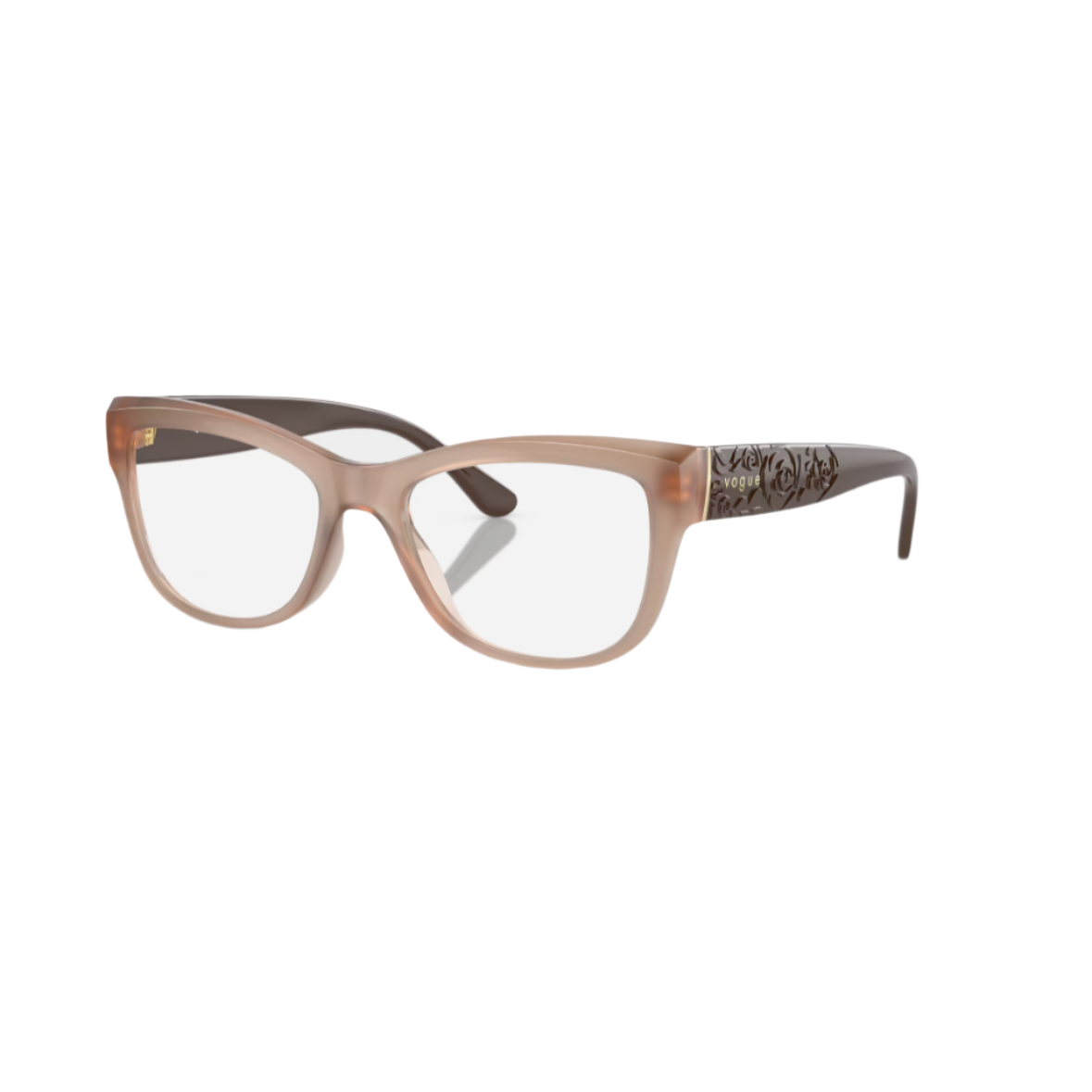 VOGUE 5528 - Xena Optic - Model Code: VO5528 3097 51-17 Frame shape: Cat Eye Front color: Opal Light Brown Temple Color: Brown Frame material: Nylon - Eyeglasses VOGUE 