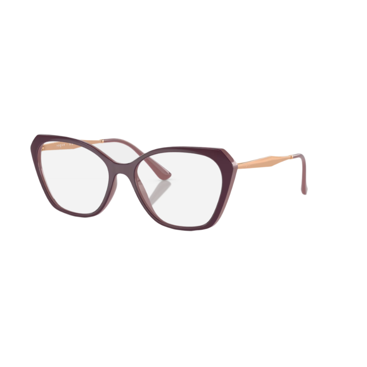 VOGUE 5522 - Xena Optic - Model Code: VO5522 3100 52-16 Frame shape: Irregular Front color: Top Red Purple/full Old Pink Frame material: Injected - Eyeglasses VOGUE 