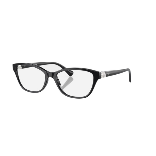 VOGUE 5516 - Xena Optic - Model Code: VO5516B W44 53-16 Frame shape: Cat eye Front color: Black Frame material: Nylon - Eyeglasses VOGUE 