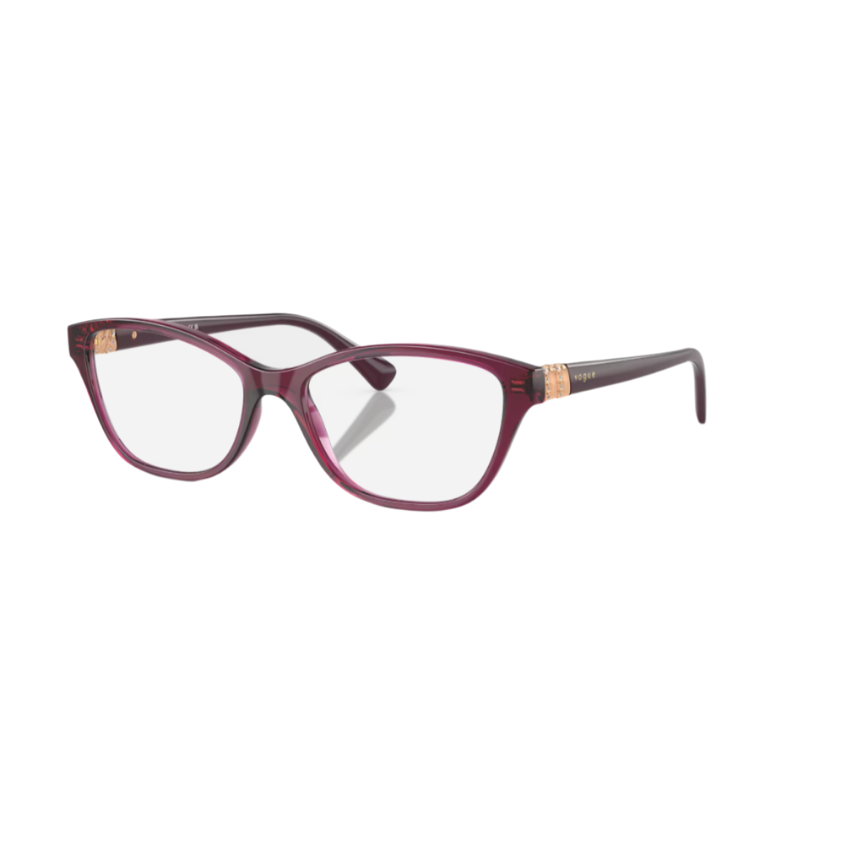 VOGUE 5516 - Xena Optic - Model Code: VO5516B 2989 51 Frame shape: Cat eye Front color: Transparent Cherry Frame material: Nylon - Eyeglasses VOGUE 