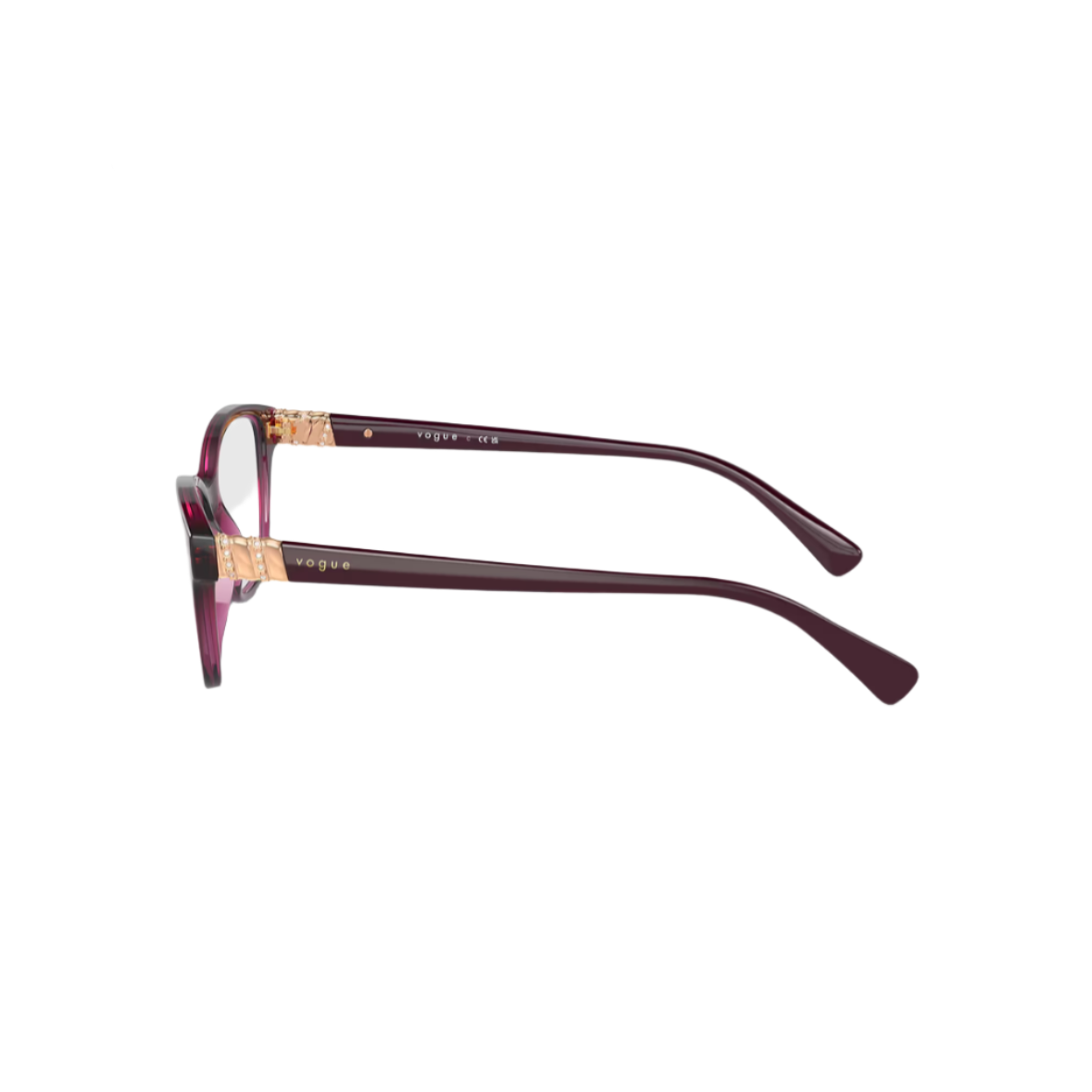VOGUE 5516 - Xena Optic - Model Code: VO5516B 2989 51 Frame shape: Cat eye Front color: Transparent Cherry Frame material: Nylon - Eyeglasses VOGUE 