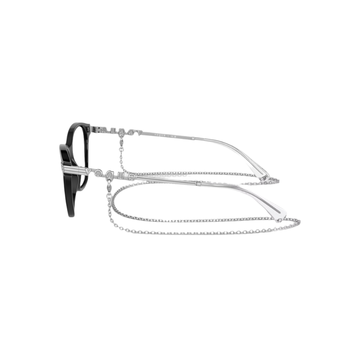 VOGUE 5461 - Xena Optic - Model Code: VO5461 W44 51-17 Frame shape: Cat Eye Front color: Black Lens color: Demo Lens Frame material: Nylon & Propionate - Eyeglasses VOGUE 