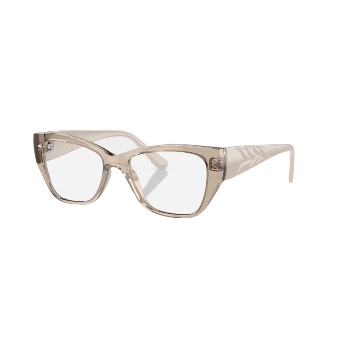 VOGUE 5483 - Xena Optic - Model Code: VO5483 2990 52 Frame shape: Cat Eye Front color: Transparent Light Brown Lens color: Demo Lens Frame material: Injected - Eyeglasses VOGUE 