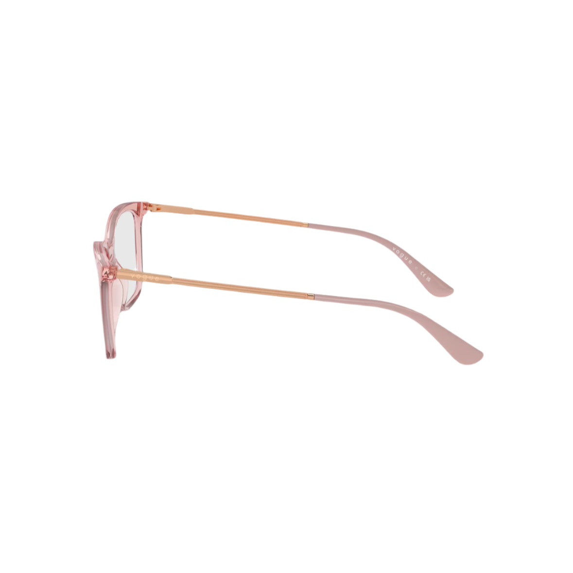 VOGUE 5563 - Xena Optic - Model Code: VO5563 2939 53-17 Frame shape: Cat eye Front color: Transparent Pink Lens color: Demo Lens Frame material: Metal - Eyeglasses VOGUE 