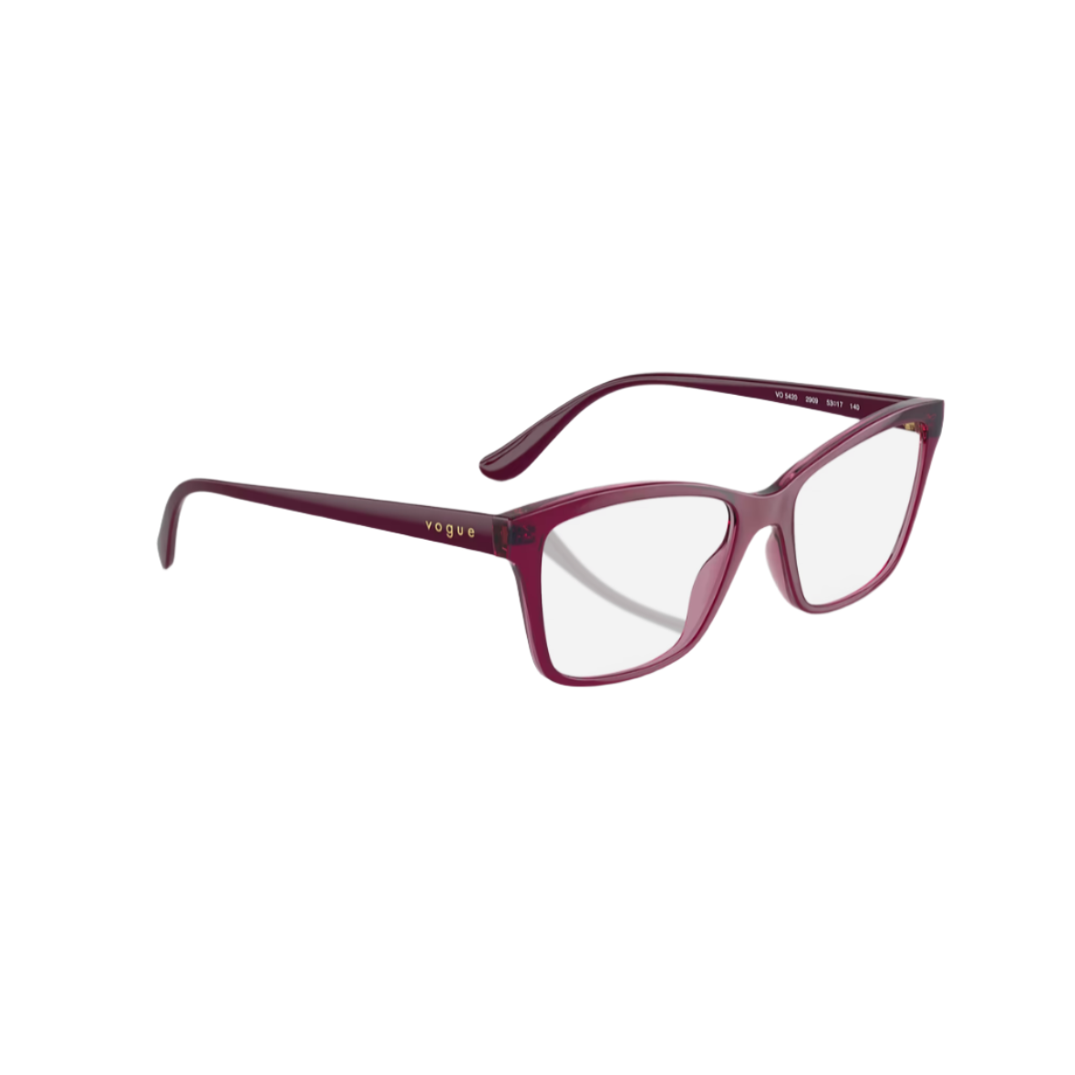 VOGUE 5420 - Xena Optic - Model Code: VO5420 2909 51-17 Frame shape: Cat eye Front color: Top Violet/pink Lens color: Demo Lens Frame material: Injected - Eyeglasses VOGUE 
