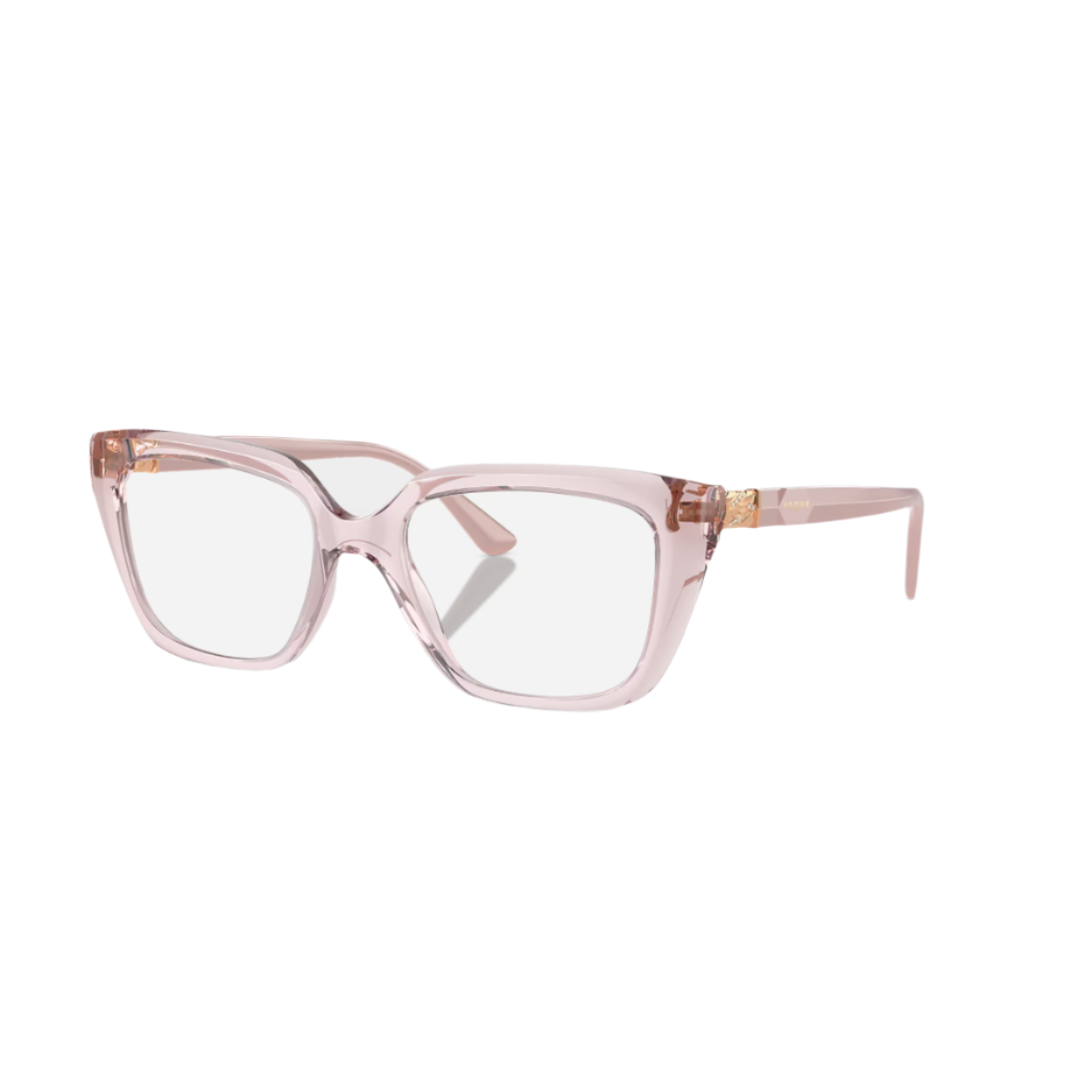 VOGUE 5477 - Xena Optic - Model Code: VO5477B 2942 52-18 Frame shape: Cat eye Front color: Transparent Pink Lens color: Demo Lens Frame material: Metal - Eyeglasses VOGUE 