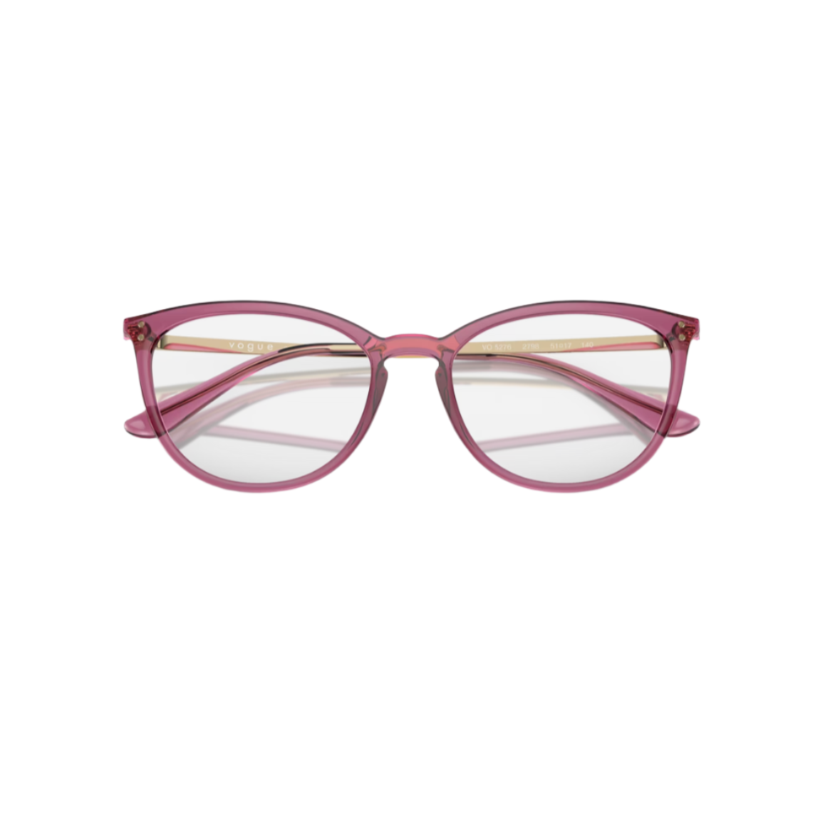 VOGUE 5276 - Xena Optic - Model Code: VO5276 2798 51-17 Frame shape: Cat Eye Front color: Transparent Cherry Lens color: Demo Lens Frame material: Nylon & Propionate - Eyeglasses VOGUE 