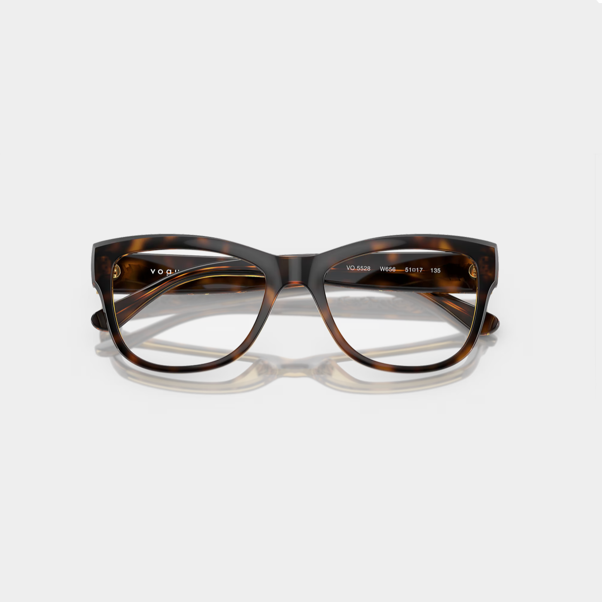 VOGUE 5528 - Xena Optic - Model Code: VO5528 W656 53-17 Frame shape: Cat Eye Front color: Dark Havana Frame material: Nylon - Eyeglasses VOGUE 