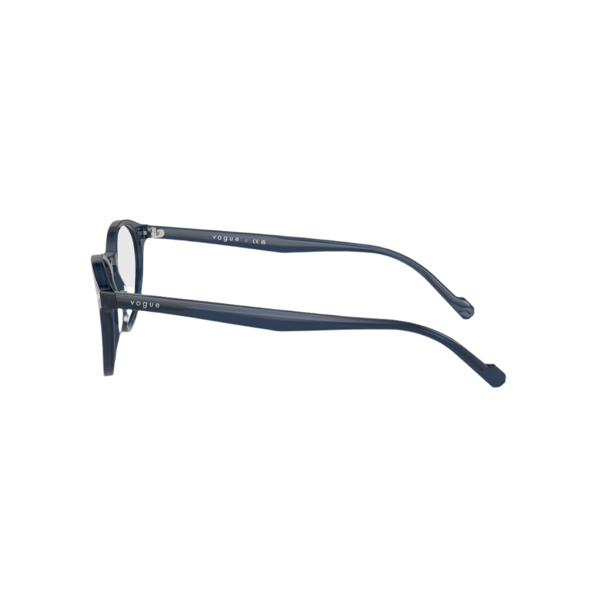 VOGUE 5326 - Xena Optic - Model Code: VO5326 2760 49-19 Frame shape: Round Front color: Transparent Blue Lens color: Demo Lens Frame material: Acetate - Eyeglasses VOGUE 