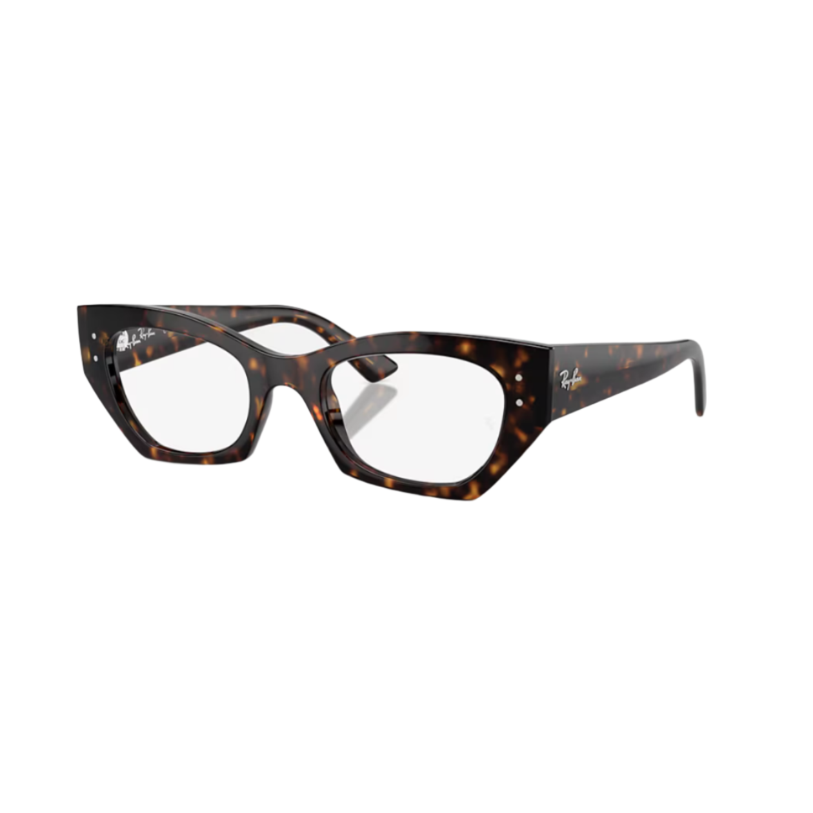 RAY BAN 7330 - Xena Optic - Model code RX7330 8320 49-22 Frame description Frame Shape: Irregular Frame color: Polished Havana Frame material: Injected Temple color: Havana Lens information Lens color: Clear Product dimensions Size: 49 22mm Lens height: 36.6mm Temple Length: 145m Face coverage Face coverage: Standard Bridge & nose pads: High Bridge Fit - Eyeglasses Ray Ban 