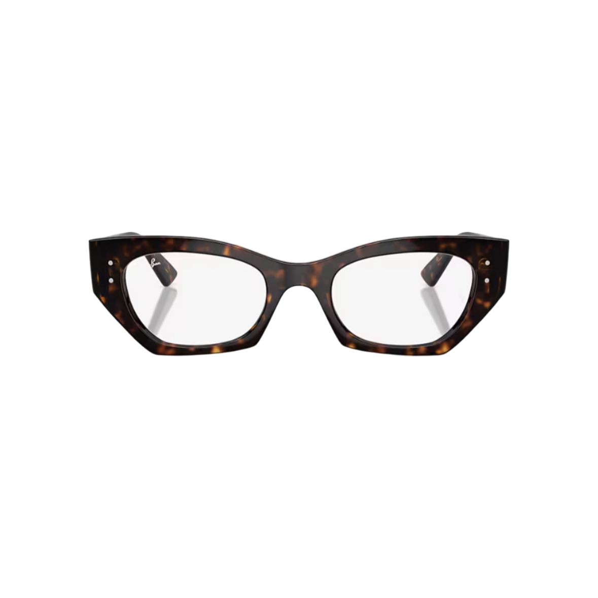 RAY BAN 7330 - Xena Optic - Model code RX7330 8320 49-22 Frame description Frame Shape: Irregular Frame color: Polished Havana Frame material: Injected Temple color: Havana Lens information Lens color: Clear Product dimensions Size: 49 22mm Lens height: 36.6mm Temple Length: 145m Face coverage Face coverage: Standard Bridge & nose pads: High Bridge Fit - Eyeglasses Ray Ban 