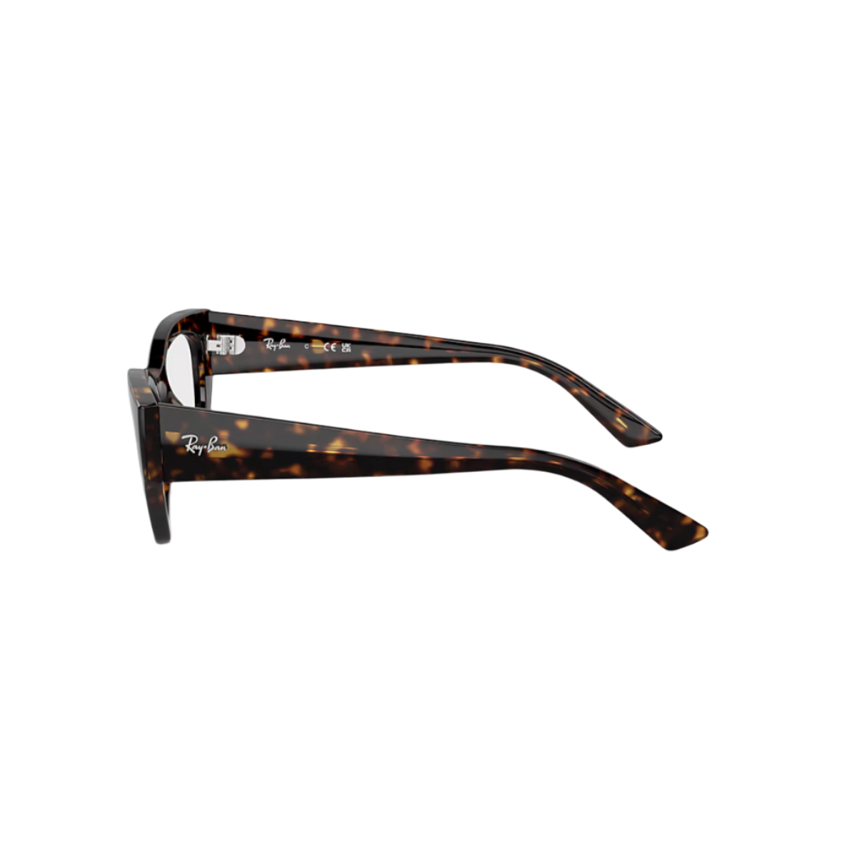 RAY BAN 7330 - Xena Optic - Model code RX7330 8320 49-22 Frame description Frame Shape: Irregular Frame color: Polished Havana Frame material: Injected Temple color: Havana Lens information Lens color: Clear Product dimensions Size: 49 22mm Lens height: 36.6mm Temple Length: 145m Face coverage Face coverage: Standard Bridge & nose pads: High Bridge Fit - Eyeglasses Ray Ban 