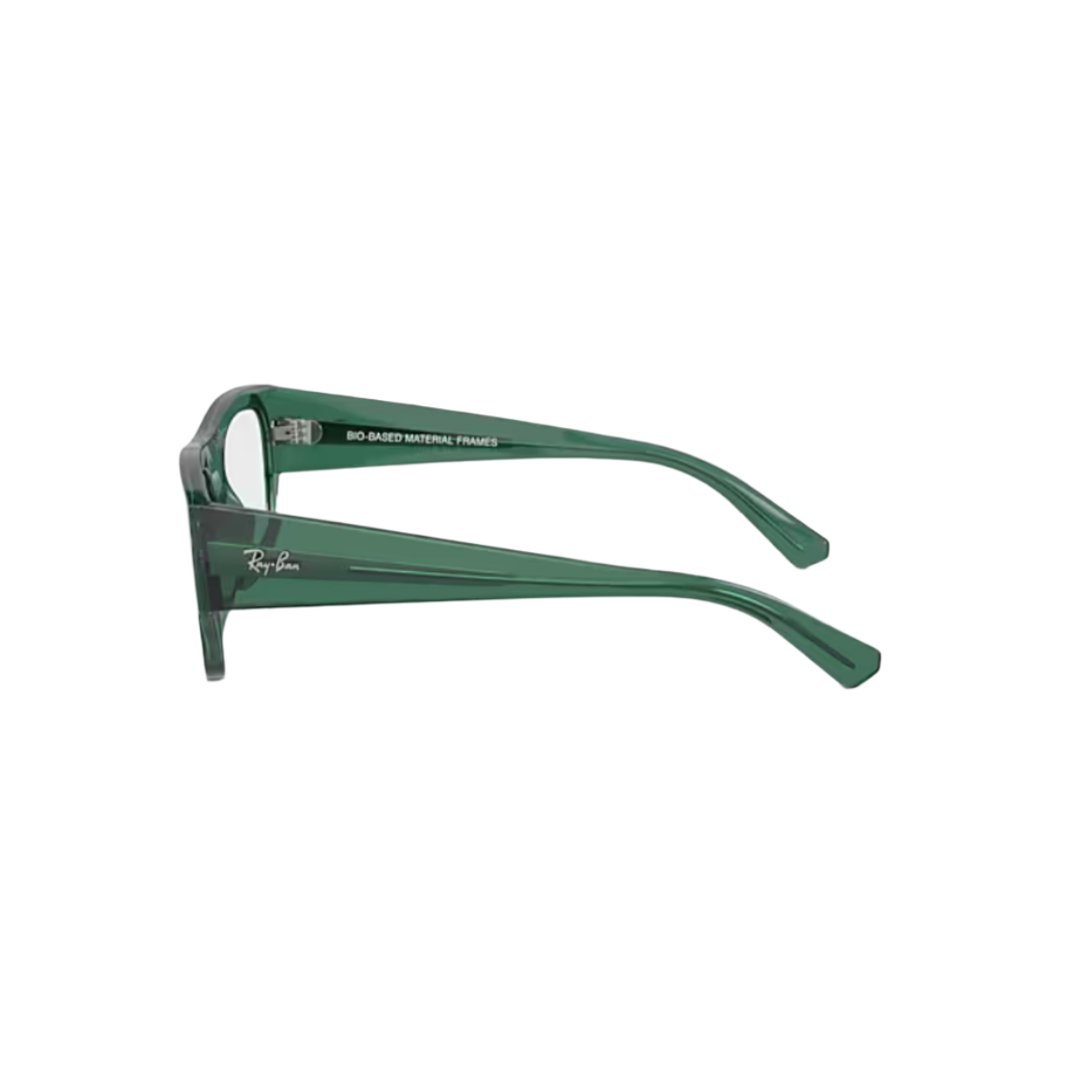 RAY BAN 7218 - Xena Optic - Model code RX7218 8262 52-20 Frame description: Frame Shape: Rectangle Frame color: Polished Transparent Green Frame material: Acetate Temple color: Transparent Green Lens information: Lens color: Clear Product dimensions: Size: 52 20mm Lens height: 39.7mm Temple Length: 140m Face coverage: Face coverage: Generous Bridge & nose pads: High Bridge Fit - Eyeglasses Ray Ban 