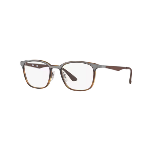 RAY BAN 7117 - Xena Optic - Model code RB7117 8016 50-19 Frame description: Frame Shape: Square Frame color: Matte Tortoise Frame material: Nylon Temple color: Gunmetal Lens information: Lens color: Clear Product dimensions: Size: 50 19mm Lens height: 40.6mm Temple Length: 145m Face coverage: face coverage: Petite Geofit: Universal Fit - Eyeglasses Ray Ban 