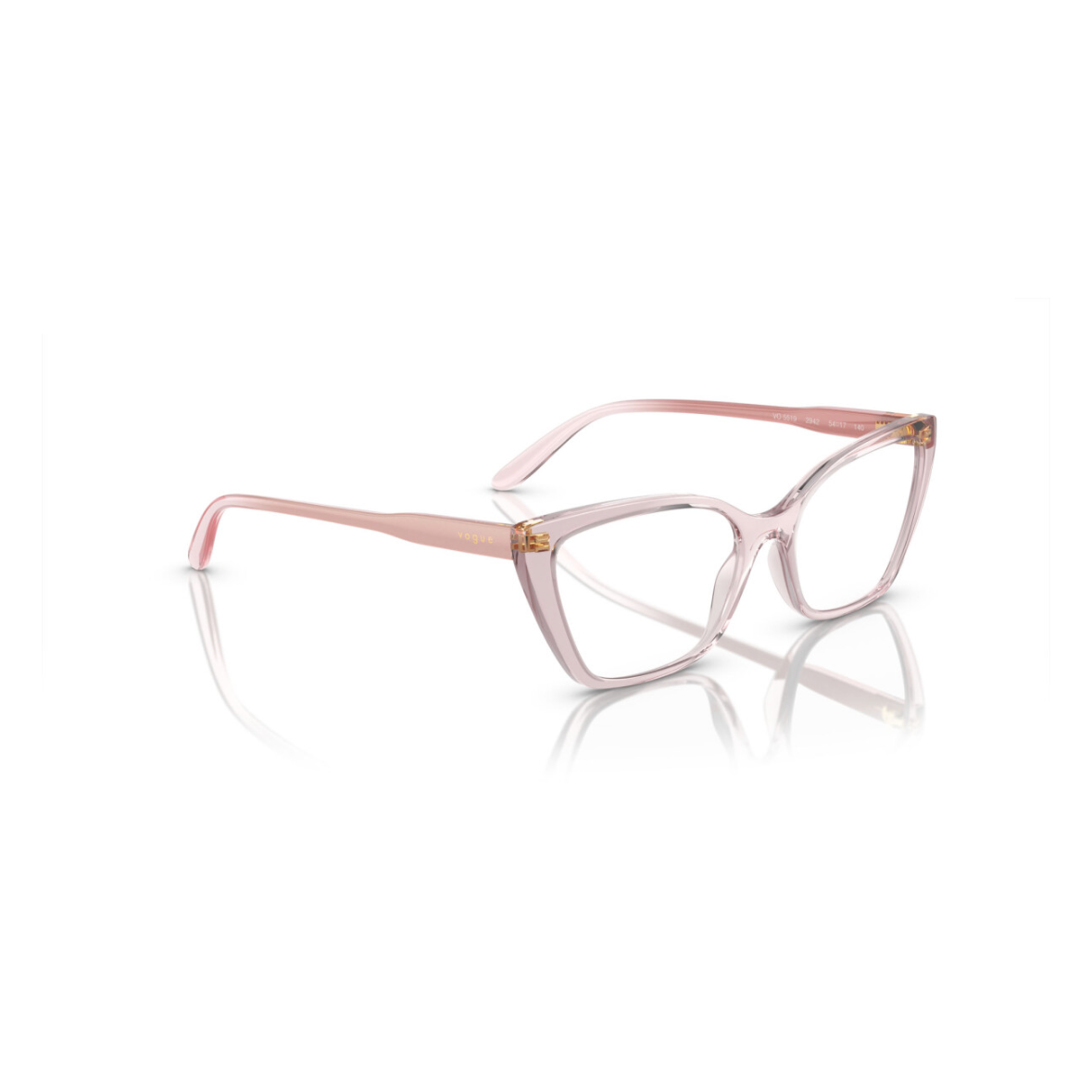 VOGUE 5519 - Xena Optic - Model Code: VO5519 2942 52-17 Frame shape: Cat Eye Front color: Transparent Pink Frame material: Nylon - Eyeglasses VOGUE 