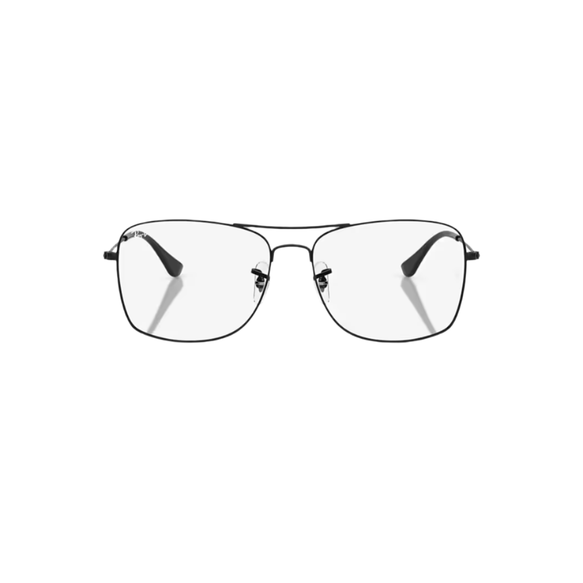 RAY BAN 6498 - Xena Optic - MODEL CODE RX6498 2509 55-15 FRAME DESCRIPTION: FRAME SHAPE: Square FRAME COLOR: Polished Black FRAME MATERIAL: Metal TEMPLE COLOR: Black LENS INFORMATION: LENS COLOR: Clear PRODUCT DIMENSIONS: SIZE: 57 15mm LENS HEIGHT: 44.6mm TEMPLE LENGTH: 140mm FACE COVERAGE: FACE COVERAGE: Standard BRIDGE & NOSEPADS: Adjustable Nose Pads - Eyeglasses Ray Ban 
