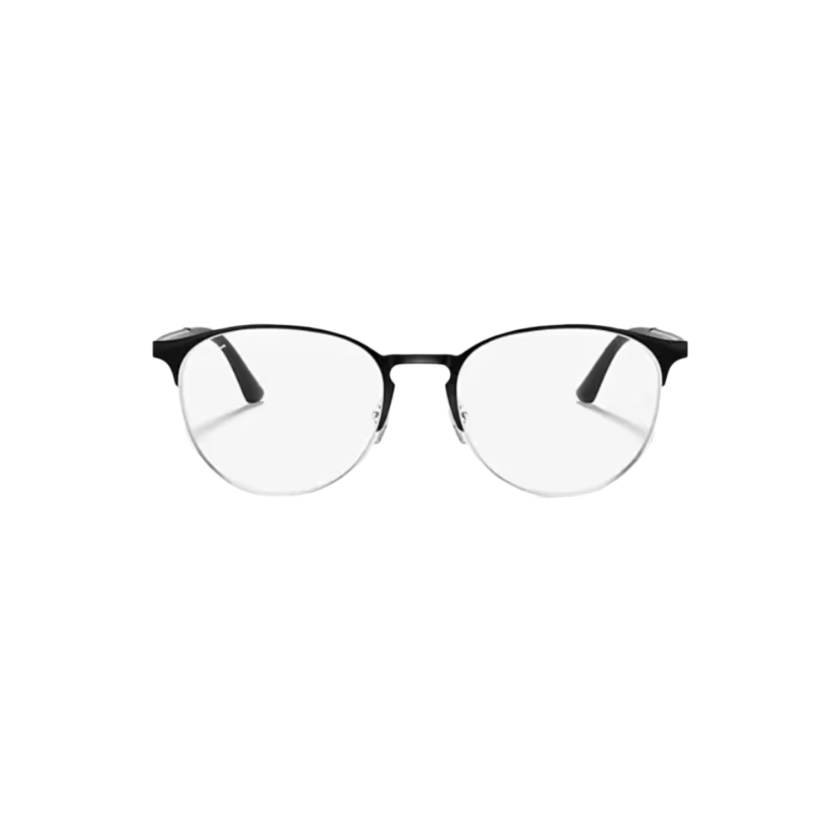 RAY BAN 6375 - Xena Optic - MODEL CODE RB6375 2861 53-18 FRAME DESCRIPTION: FRAME SHAPE: Phantos FRAME COLOR: Polished Black On Silver FRAME MATERIAL: Metal TEMPLE COLOR: Black LENS INFORMATION: LENS COLOR: Clear PRODUCT DIMENSIONS: SIZE: 53 18mm LENS HEIGHT: 44.6mm TEMPLE LENGTH: 145mm FACE COVERAGE: FACE COVERAGE: Petite BRIDGE & NOSEPADS: Adjustable Nose Pads -  Xena Optic 