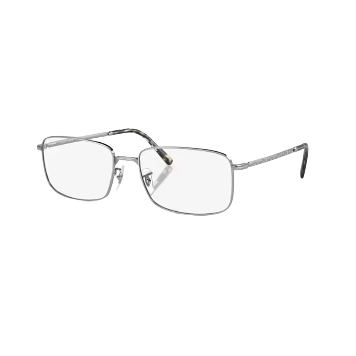 RAY BAN 3717V - Xena Optic - MODEL CODE RX3717V 2501 57-18 FRAME DESCRIPTION: FRAME SHAPE: Rectangle FRAME COLOR: Polished Silver FRAME MATERIAL: Metal TEMPLE COLOR: Silver LENS INFORMATION: LENS COLOR: Clear PRODUCT DIMENSIONS: SIZE: 57 18mm LENS HEIGHT: 39.2mm TEMPLE LENGTH: 145mm FACE COVERAGE: FACE COVERAGE: Standard GEOFIT: Adjustable Nose Pads - Eyeglasses Ray Ban 