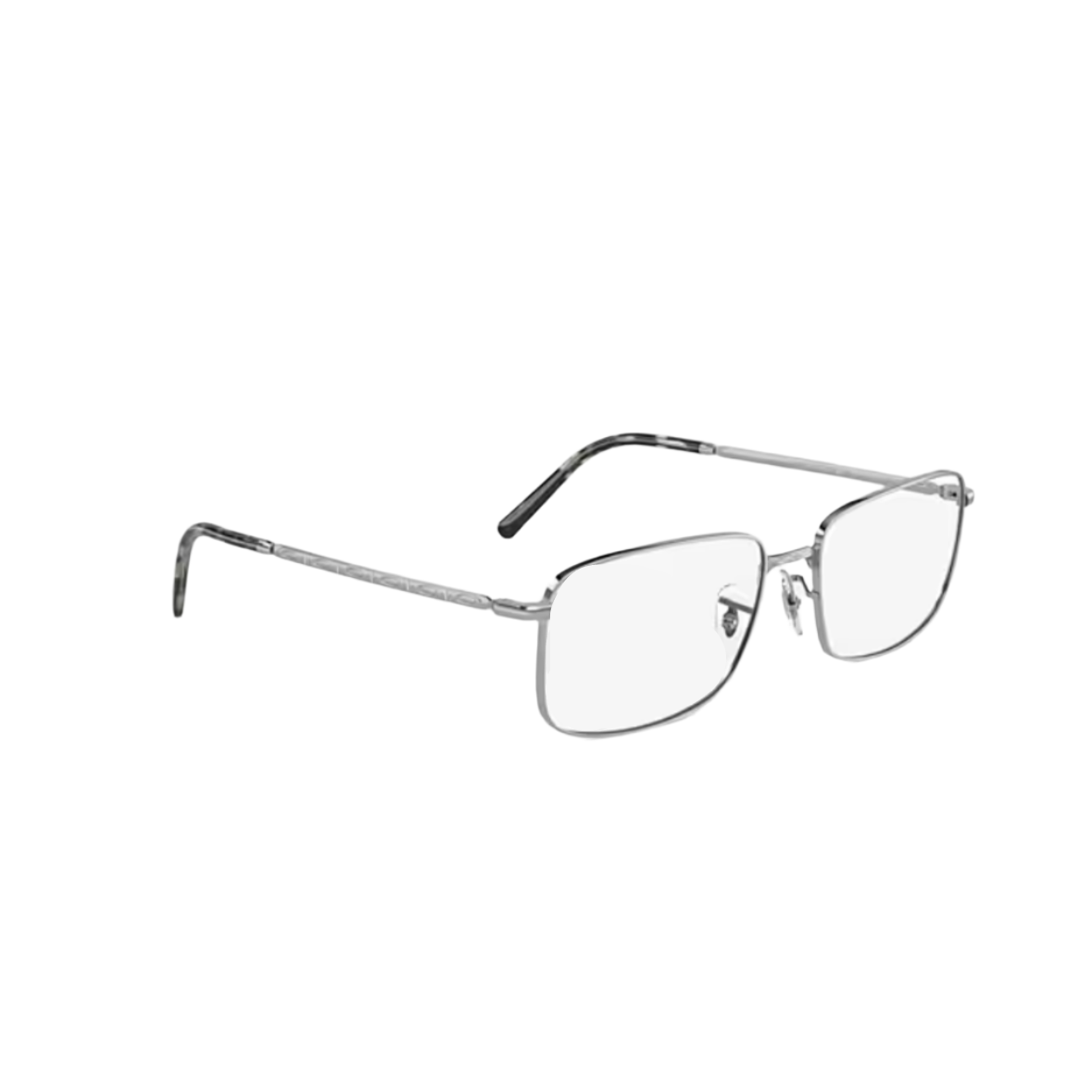 RAY BAN 3717V - Xena Optic - MODEL CODE RX3717V 2501 57-18 FRAME DESCRIPTION: FRAME SHAPE: Rectangle FRAME COLOR: Polished Silver FRAME MATERIAL: Metal TEMPLE COLOR: Silver LENS INFORMATION: LENS COLOR: Clear PRODUCT DIMENSIONS: SIZE: 57 18mm LENS HEIGHT: 39.2mm TEMPLE LENGTH: 145mm FACE COVERAGE: FACE COVERAGE: Standard GEOFIT: Adjustable Nose Pads - Eyeglasses Ray Ban 