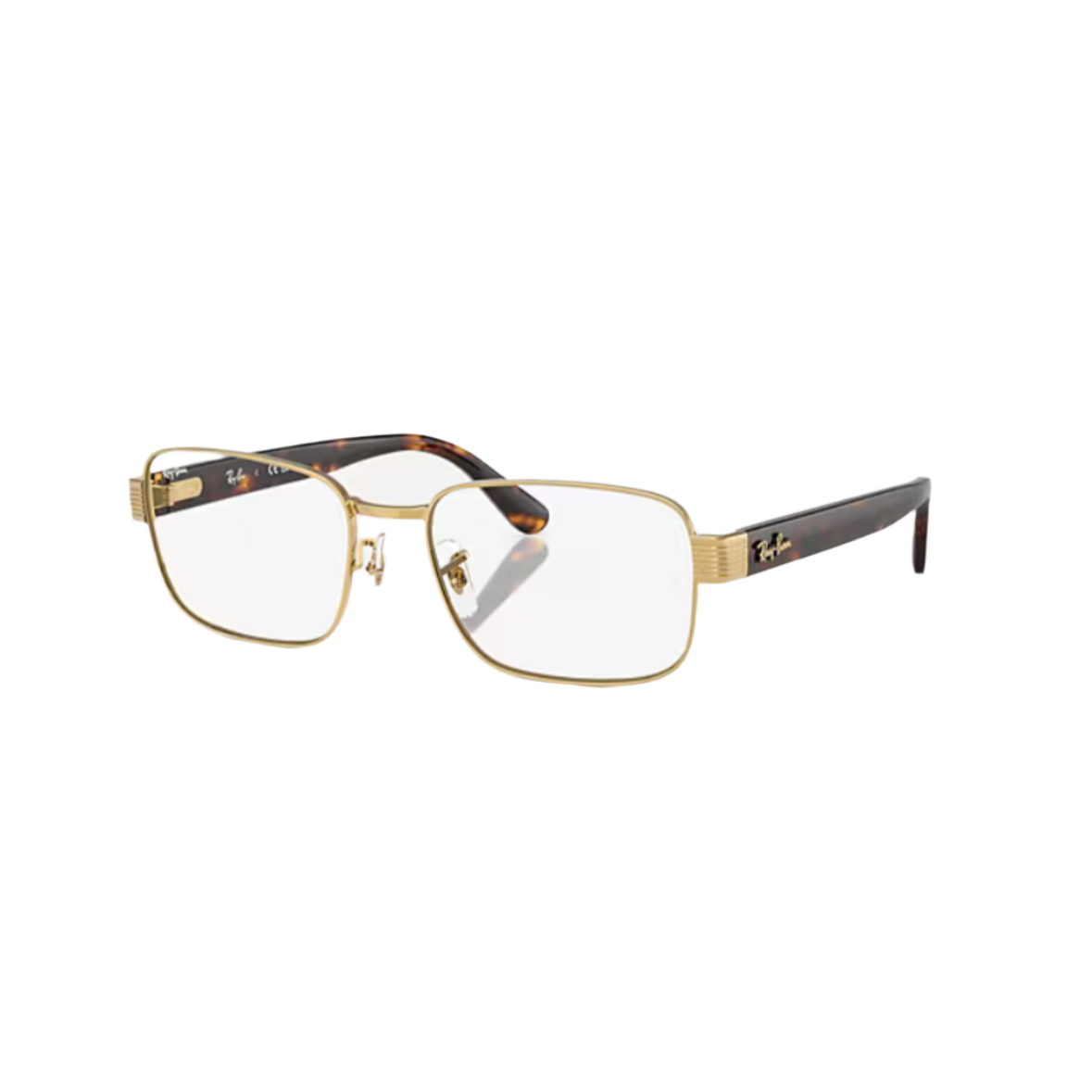 RAY BAN 6529 - Xena Optic - Model code RB6529 2500 56-18 Frame description: Frame Shape: Pillow Frame color: Polished Arista Gold Frame material: Metal Temple color: Havana Lens information: Lens color: Clear Product dimensions: SIZE: 56 18mm Lens height: 41mm Temple Length: 145mm Face coverage: face coverage: Standard Bridge & nosepads: Adjustable Nose Pads - Eyeglasses Ray Ban 