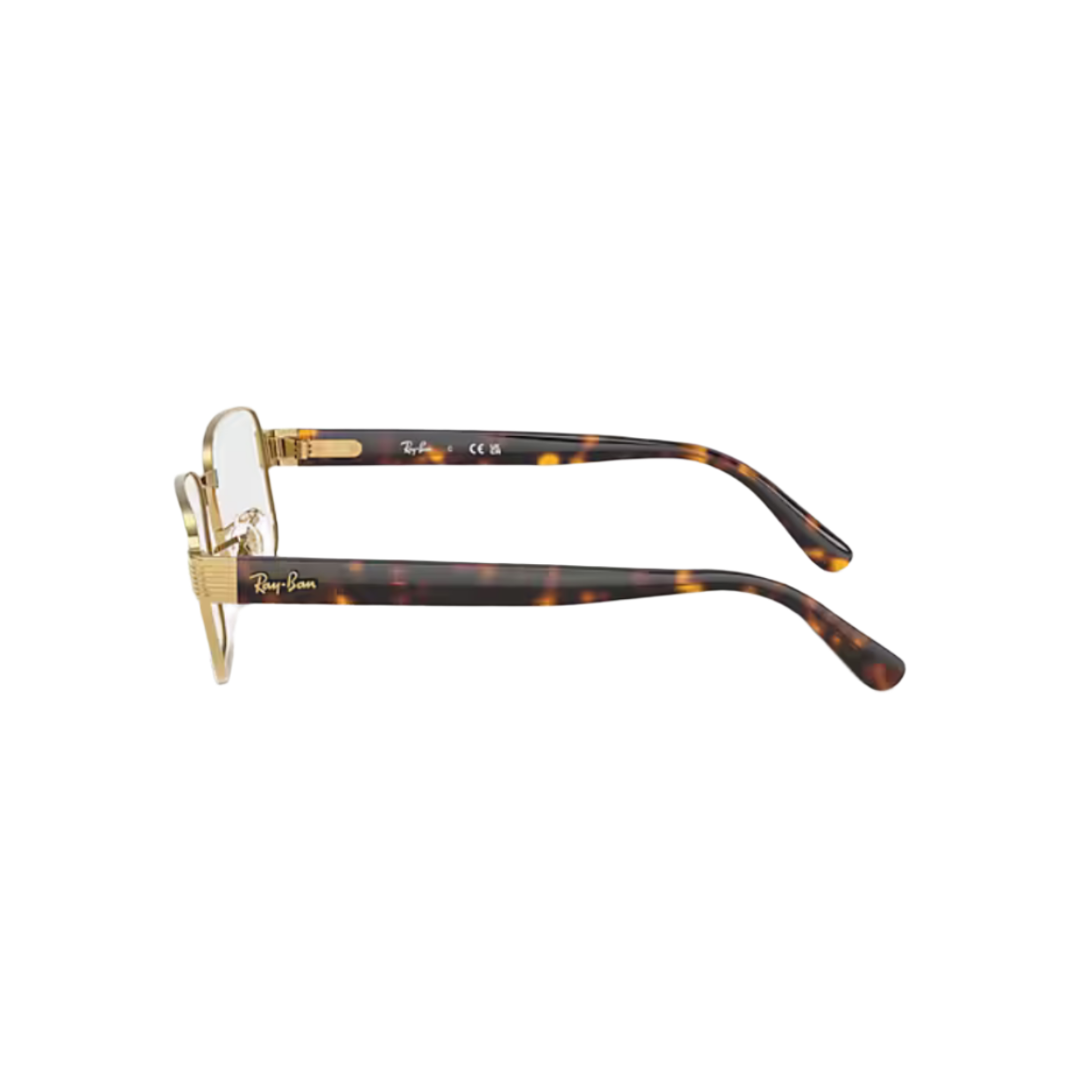 RAY BAN 6529 - Xena Optic - Model code RB6529 2500 56-18 Frame description: Frame Shape: Pillow Frame color: Polished Arista Gold Frame material: Metal Temple color: Havana Lens information: Lens color: Clear Product dimensions: SIZE: 56 18mm Lens height: 41mm Temple Length: 145mm Face coverage: face coverage: Standard Bridge & nosepads: Adjustable Nose Pads - Eyeglasses Ray Ban 
