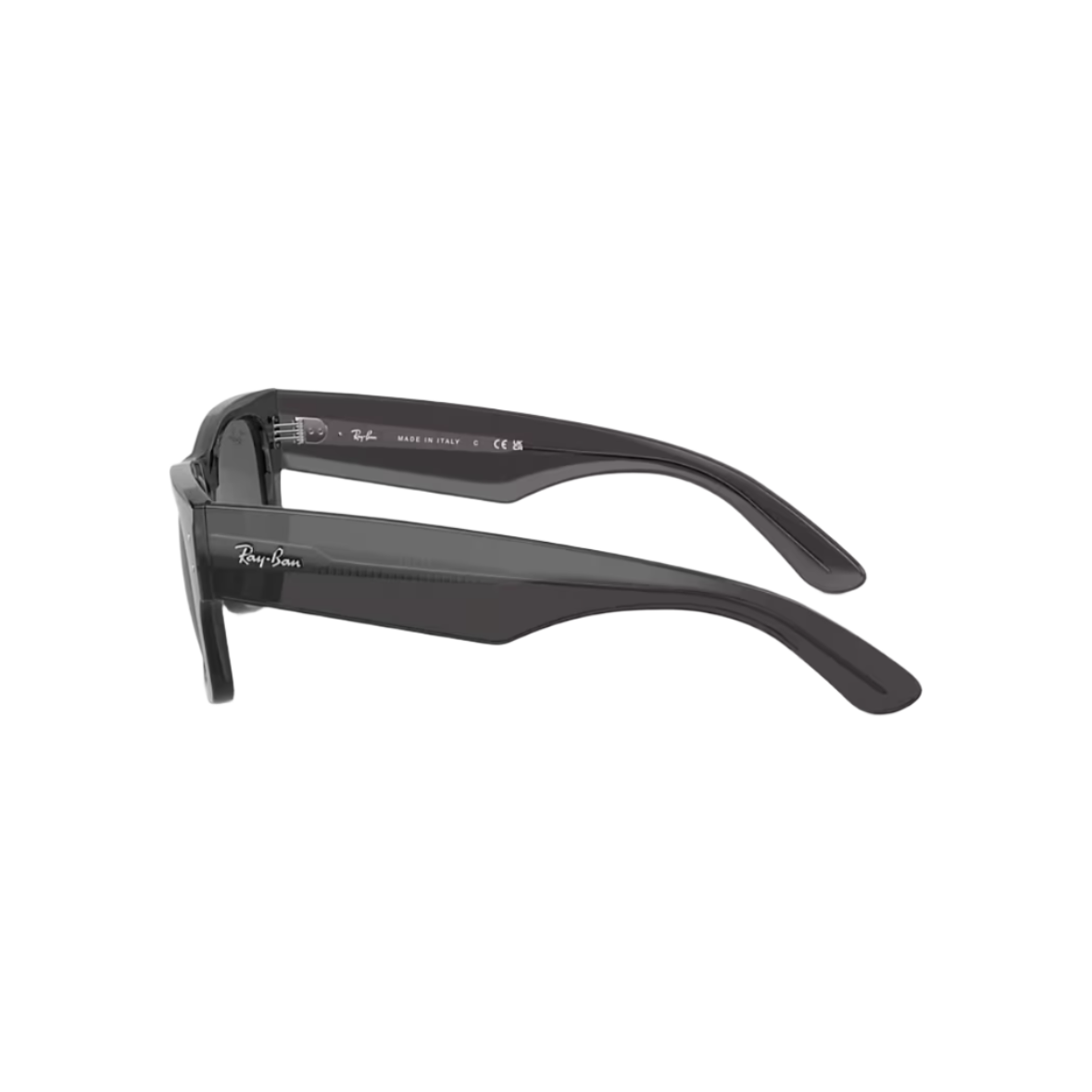 RAY BAN 0840 - Xena Optic - Frame description Frame Shape: Square Frame color: Polished Transparent Black Frame material: Propionate Temple color: Transparent Black Lens information Lens color: Dark Grey Treatment: Solid Color Product dimensions Hinge to hinge: 131mm Lens height: 42.6mm Bridge width: 51 21mm Temple Length: 145mm Fitting Fitting: Regular Geofit: High Bridge Fit - Sunglasses Ray Ban 